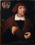 Jacob van Utrecht - Male portrait with Rings