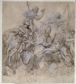 Maratta, Carlo - Sketch of a Fresco for the Santa Maria del Popolo Church in Rome