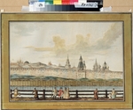 Camporesi, Francesco - View of the Cathedrals and the Bishop House in the Moscow Kremlin from Moskva River