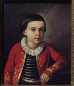 Russian master - Portrait of the poet Mikhail Lermontov (1814-1841) as Child