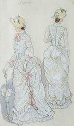 Anonymous - Costume design for the theatre play Dowerless Girl by A. Ostrovsky