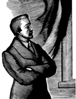 Yecheistov, Georgi Alexandrovich - Portrait of the author Heinrich Heine (1797-1856)