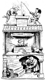 Busch, Wilhelm - The widow's house (second trick). From Max and Moritz (A Story of Seven Boyish Pranks) by Wilhelm Busch