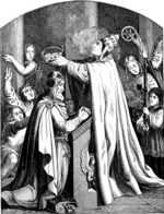 Kirchhoff, Johann Jakob - The Coronation of Emperor Charlemagne by Pope Leo III (Illustration from the Geschichte des deutschen Volkes by E. Duller)