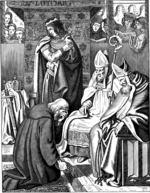 Kirchhoff, Johann Jakob - Louis the Pious making penance at Attigny in 822 (Illustration from the Geschichte des deutschen Volkes by E. Duller)