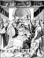 Kirchhoff, Johann Jakob - The abdication of Emperor Henry IV in Ingelheim (Illustration from the Geschichte des deutschen Volkes by E. Duller)