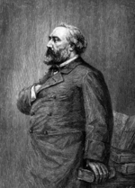 Kruell, Gustave - Portrait of the Prime Minister of France Léon Gambetta (1838-1882)