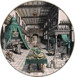 Vredeman de Vries, Hans (Jan) - Alchemist's laboratory. Illustration from the book Amphitheatrum Sapientiae Aeternae by H. Khunrath