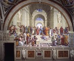 Raphael (Raffaello Sanzio da Urbino) - The School of Athens. Stanza della Segnatura