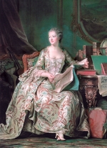 La Tour, Maurice Quentin de - Full-length portrait of the Marquise de Pompadour (1721-1764)
