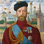 Kustodiev, Boris Michaylovich - Portrait of Emperor Nicholas II (1868-1918)