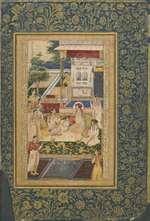 Indian Art - Jahangir and Prince Khurram with Nur Jahan