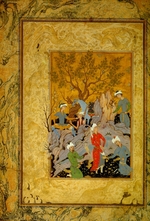 Mirza Ali - A Princely Hawking Party in the Mountains