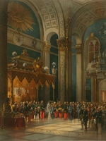 Timm, Vasily (George Wilhelm) - Homage of the Cossack officers in the Throne Hall