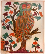 Russian master - The owl (Lubok)