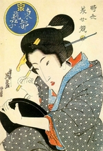 Eisen, Keisai - Contest of Beauties: A Geisha from the Eastern Capital