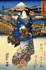 Eisen, Keisai - From the series The 53 Stations of the Tokaido (Fujikei Edition)