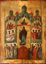 Russian icon - The Protection of the Mother of God (Pokrov)