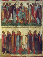 Russian icon - The Praying Novgorodians