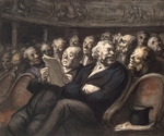 Daumier, Honoré - Intermission at the Comédie-Française