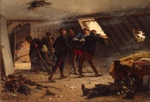 Neuville, Alphonse Marie, de - Scene from the Franco-Prussian War. (The Garret in Champigny in November 1870)