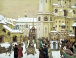 Vasnetsov, Appolinari Mikhaylovich - Ivanovskaya Square in the Moscow Kremlin. XVII century