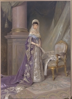 Makovsky, Vladimir Yegorovich - Portrait of Empress Maria Feodorovna, Princess Dagmar of Denmark (1847-1928)