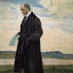Nesterov, Mikhail Vasilyevich - The Thinker. Portrait of the philosopher and publicist Ivan Alexandrovich Ilyin (1883-1954)
