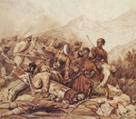 Lermontov, Mikhail Yuryevich - The battle of the Valerik River on July 11, 1840