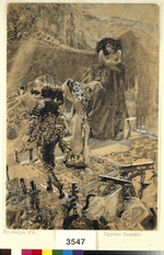 Vrubel, Mikhail Alexandrovich - Tamara's Dance. Illustration to the poem The Demon by Mikhail Lermontov