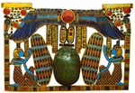 Ancient Egypt - Pectoral of Scarab with Godesses Nephthys and Isis