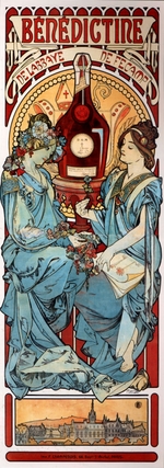 Mucha, Alfons Marie - Advertising Poster for the Bénédictine