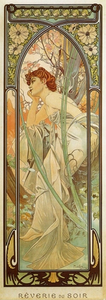 Mucha, Alfons Marie - Evening (From the series Times of the day)