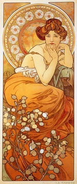 Mucha, Alfons Marie - Topaz (From the series The gems)