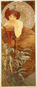 Mucha, Alfons Marie - Emerald (From the series The gems)