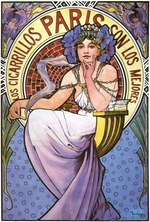 Mucha, Alfons Marie - Los Cigarillos Paris (Poster)
