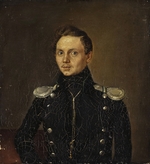 Yakovlev, Grigory - Portrait of the poet Mikhail Yuryevich Lermontov (1814-1841)