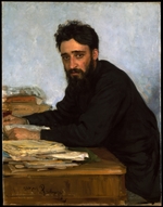 Repin, Ilya Yefimovich - Portrait of the author Vsevolod Mikhailovich Garshin (1855-1888)