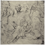 Parmigianino - Studies for a Fresco