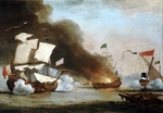 Velde, Willem van de, the Younger - An English Ship in Action with Barbary Corsairs