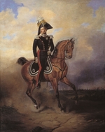 Timm, Vasily (George Wilhelm) - Equestrian portrait Emperor Nicholas I  (1796-1855)