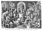 Stradanus (Straet, van der), Johannes - Destillation (From the Nova Reperta series)
