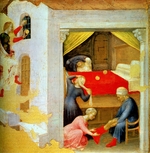 Gentile da Fabriano - The dowry for the three virgins (from the Polyptych Quartesi)