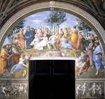 Raphael (Raffaello Sanzio da Urbino) - The Parnassus (Fresco in the Stanza della Segnatura)