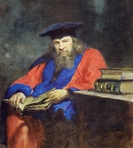 Repin, Ilya Yefimovich - Portrait of Dmitri Mendeleev in the dress of the University of Edinburgh