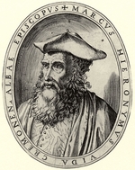 Campi, Antonio - Portrait of Marco Girolamo Vida, humanist, bishop and poet. Illustration for Cremona fedelissima