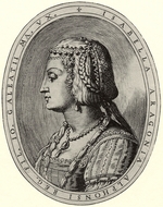 Campi, Antonio - Portrait of Isabella of Aragon, Queen consort of France. Illustration for Cremona fedelissima