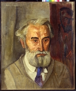 Grigoriev, Boris Dmitryevich - Portrait of the sculptor Sergey Konenkov (1874-1971)