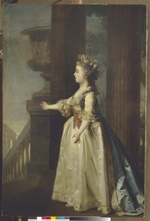 Levitsky, Dmitri Grigorievich - Portrait of Grand Duchess Alexandra Pavlovna (1783-1801) before the Cameron Gallery in Tsarskoye Selo