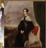 Mazer, Carl Petter - Portrait of Natalia Goncharova (Pushkina), the wife of the poet Alexander Pushkin (1812-1863)